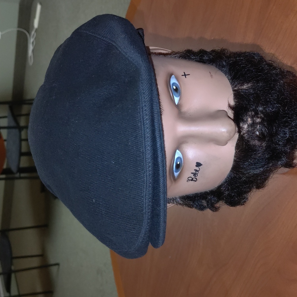 Jaxon Hats Cotton Twill Black Duckbill Flat Cap Newsboy Size XL